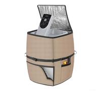Housse de pompe de chauffage isolée 420D pour systèmes de baignoire gonflables avec dos en feuille d'aluminium - Taille adaptée aux boîtiers de pompe de 43 x 35 x 54 cm - Utilisation toute l'année