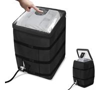 Housse de pompe de chauffage spa 600D imperméable et robuste pour équipement avec fermeture éclair sur le dessus pour l'accès - Noir 42 x 38 x 53 cm