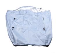 Housse de pompe de chauffe-eau pour spa conçue pour s'adapter aux pompes de chauffage de 43 x 38 x 54 cm, fabriquée à partir d'un matériau enduit d'argent 420D pour une utilisation en extérieur (gris)