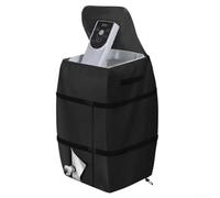 Housse de pompe de chauffe-eau pour spa gonflable avec design sécurisé, matériau de protection 420D argenté contre la pluie et le soleil, taille 43 x 38 x 54 cm (noir)