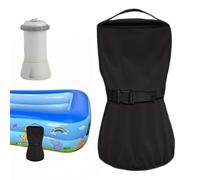 Housse de pompe de filtration - Protection de pompe robuste, design résistant aux intempéries | Housse de protection de filtre noire avec résistance aux éclaboussures et à la neige, accessoire