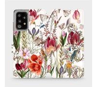 Housse de portable avec rabat pour Galaxy A52, Mobiwear Book, bouquet de fleurs