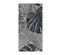 Housse de porte à motif feuilles de Monstera - Printemps et été - Drapeau à suspendre - Panneau de porche extérieur saisonnier - Décoration de cour pour porte d'entrée et porche