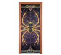 Housse de porte arrière Spider 89,9 x 200,9 cm - Bannière d'extérieur pour fêtes de vacances - M