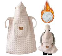 Housse de porte-bébé d'hiver chaude et coupe-vent, motif cœur mignon, couverture de poussette avec poche, douce et épaisse, housse siège voiture pour bébé, pour l'hiver l'extérieur