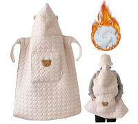 Housse de porte-bébé d'hiver chaude et coupe-vent, motif cœur mignon, couverture de poussette avec poche, douce et épaisse, housse siège voiture pour bébé, pour l'hiver l'extérieur