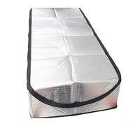 Housse de porte de grenier conçue pour des ouvertures de 63,5 x 137,2 x 27,9 cm avec coton isolant thermique et double couche de feuille d'aluminium pour bloquer efficacement la chaleur rayonnante