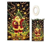 Housse de porte de Noël - 177,8 x 89,9 cm - Fournitures de fête fluorescentes | Housse de décoration de porte d'entrée de Noël | Pour porche, ferme, intérieur et extérieur