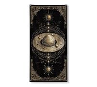Housse de porte de planètes célestes - Décoration murale vintage astrologique cosmos - Pour intérieur et extérieur - 91,4 x 183 cm