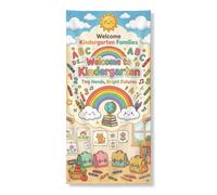 Housse de porte décorative arc-en-ciel - Livres de soleil éducatifs et ludiques - Jaune avec corde à suspendre - Pour porche, entrée, intérieur ou extérieur - 91,4 x 183 cm