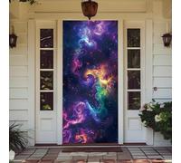 Housse De Porte Decorative,Doorplate Banner,All Year,Couverture De Porte D'EntréE FêTe DéCoration IntéRieur ExtéRieur Pour FêTe De Halloween,NoëL,Anniversaire,Mariage (Coloré,90x210 Cm)