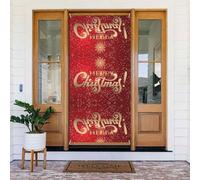 Housse de porte décorative « Merry Christmas Too », parfaite pour les décorations de Noël intérieures et extérieures