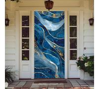 Housse De Porte D'EntréE,BannièRe DéCorative,Couverture De Porte Extra Large,BannièRe De FêTe,Fond De ScèNe Pour Cabine Photo,Affiche IntéRieur/ExtéRieur,Door Cover (Marbre,90x210 Cm)