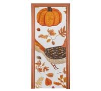 Housse de porte d'intérieur citrouille de dinde 89 x 200 cm, bannière du 4 juillet, décoration intérieure et extérieure M