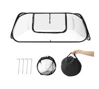 Housse de porte enroulable à fermeture éclair pour jardin, rampes, accélérateur de serre, offrant une protection contre le vent et le froid pour légumes, fruits et fleurs (noir)