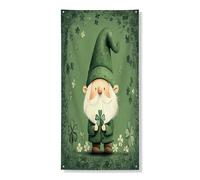 Housse de porte extérieure de la Saint-Patrick, 91,4 x 183 cm, trèfle vintage léprechaun, bannière de porte d'entrée, décoration amusante pour la maison, le porche