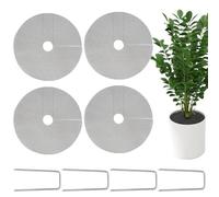 Housse de Pot de Fleurs - Protection des Cultures | Couvercle réglable - Lot de 4 Protections de pour Pot pour éviter la Mastication des Animaux, Convient pour Les Pots d'intérieur et la