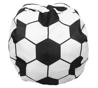 Housse de Pouf Ballon de Foot pour Peluches D'garçon et Filles, Polyester | Rangement pour Jouets et Poupées, Grosse Capacité Zippée 24 Pouces, Chambre D'garçon et Filles
