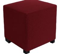 Housse de Pouf Carré 40x40/45x45 Extensible Housse Ottomane,Housses de Repose-Pieds en Jacquard Doux pour protéger Le Repose-Pieds, Housse de Pouf avec Fond élastique, Lavable en Machine ( Color : #28