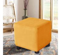 Housse de Pouf Carré 40x40/45x45 Extensible Housse Ottomane,Housses de Repose-Pieds en Jacquard Doux pour protéger Le Repose-Pieds, Housse de Pouf avec Fond élastique, Lavable en Machine ( Color : #26