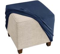 Housse de Pouf Carré 50x50/40x40/35x35/45x45/60x60cm Extensible Housse Ottomane,Housses de Repose-Pieds en Velours Doux pour Protéger Housse de Pouf avec Fond élastique (35x35cm/14x14in #9