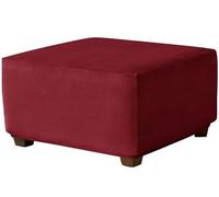 Housse de Pouf Carré 50x50/40x40/35x35/45x45/60x60cm Extensible Housse Ottomane,Housses de Repose-Pieds en Velours Doux pour Protéger Housse de Pouf avec Fond élastique ( Color : #8 , Size : 50x50cm/2