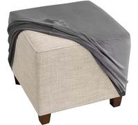 Housse de Pouf Carré 50x50/40x40/35x35/45x45/60x60cm Extensible Housse Ottomane,Housses de Repose-Pieds en Velours Doux pour Protéger Housse de Pouf avec Fond élastique (60x60cm/24x24in #4