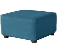 Housse de Pouf Carré 50x50/40x40/35x35/45x45/60x60cm Extensible Housse Ottomane,Housses de Repose-Pieds en Velours Doux pour Protéger Housse de Pouf avec Fond élastique ( Color : #10 , Size : 40x40cm/