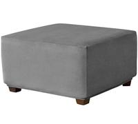 Housse de Pouf Carré 50x50/40x40/35x35/45x45/60x60cm Extensible Housse Ottomane,Housses de Repose-Pieds en Velours Doux pour Protéger Housse de Pouf avec Fond élastique ( Color : #2 , Size : 50x50cm/2