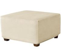 Housse de Pouf Carré 50x50/40x40/35x35/45x45/60x60cm Extensible Housse Ottomane,Housses de Repose-Pieds en Velours Doux pour Protéger Housse de Pouf avec Fond élastique ( Color : #7 , Size : 45x45cm/1