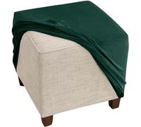 Housse de Pouf Carré 50x50/40x40/35x35/45x45/60x60cm Extensible Housse Ottomane,Housses de Repose-Pieds en Velours Doux pour Protéger Housse de Pouf avec Fond élastique (35x35cm/14x14in #11