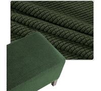 Housse De Pouf Carré Extensible en Tissu Jacquard Élastique, Protège Meuble Anti-Glissant pour Ottoman, Repose-Pieds Et Tabouret Lavable Machine, Idéal pour Salon(Army-Green,28x28in/70x70cm)