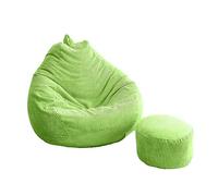 Housse de pouf confortable, douce, confortable et belle, formes à faire soi-même, grande housse de pouf (sans rembourrage), vert, 90 x 110 cm