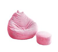 Housse de pouf confortable, douce, confortable et belle, formes à faire soi-même, grande housse de pouf (sans rembourrage), rose, 100 x 120 cm