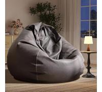 Housse de pouf de luxe en similicuir pour canapé simple, canapé d'angle modulaire, sans rembourrage nécessaire, fauteuil élégant gris pour un confort ultime