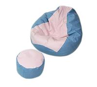 Housse de pouf de rangement en coton avec fermeture éclair extensible pour adultes et enfants, salon, chambre à coucher (sans remplissage), rose, 90 x 100 cm