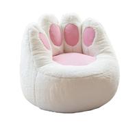 Housse de pouf de rangement pour animaux en peluche, housse de canapé en forme de patte de chat, tissu lavable en fausse fourrure de lapin pour salon et chambre à coucher
