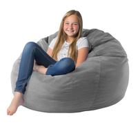Housse de pouf de rangement pour animaux en peluche - Pas de remplissage nécessaire, pour organiser les jouets en peluche ou la mousse à mémoire de forme, velours côtelé doux de qualité supérieure