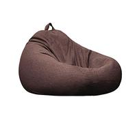 Housse de pouf de rechange lavable en tissu de lin doux de qualité supérieure pour adultes et 80 x 100 cm