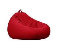 Housse de pouf de rechange lavable en tissu de lin doux de qualité supérieure pour adultes et 80 x 100 cm