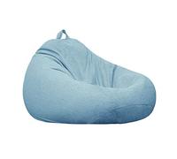 Housse de pouf de rechange lavable en tissu de lin doux de qualité supérieure pour adultes et 80 x 100 cm