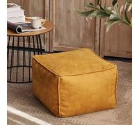 Housse de pouf double place, housse de canapé en daim synthétique pour adultes, sans remplissage, housse de canapé sectionnelle carrée dorée élégante