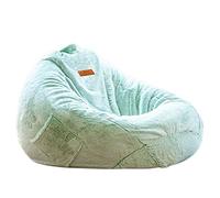 Housse de pouf douce en fourrure de lapin de qualité supérieure pour enfants, adolescents et adultes, design vert confortable, 120 x 120 cm, parfait pour la maison et la salle de jeux