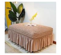 Housse De Pouf Élastique en Polyester Protection Décorative Anti-Dérapante pour Salon, Chambre, Hôtels(Kaki,M)