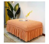 Housse De Pouf Élastique en Polyester Protection Décorative Anti-Dérapante pour Salon, Chambre, Hôtels(Orange,M)