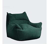 Housse de pouf en chenille (non remplie) lavable et ultra douce, parfaite pour le salon et la chambre à coucher, taille adulte, housse de coussin décorative confortable vert foncé
