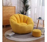 Housse de pouf en forme de fleur avec repose-pieds - Confortable - Gris - Pour enfants et adultes - Meuble confortable pour le salon et la salle de jeux