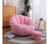 Housse de pouf en forme de pétale lavable en coton doux et lin - Grand rangement en peluche pour jouets - Sans remplissage