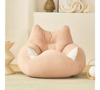 Housse de pouf en tissu peluche non rempli pour salon, chambre à coucher, balcon - Rose - 70 x 65 x 65 cm - Doux et confortable - Décoration d'intérieur