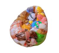 Housse de pouf en velours côtelé - Siège de rangement en fausse fourrure douce | Organisateur d'animaux en peluche 150L pour chambre d', canapé de salle de jeux confortable, support de jouets e